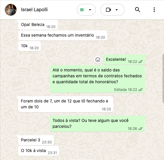 Prova visual do case do Israel